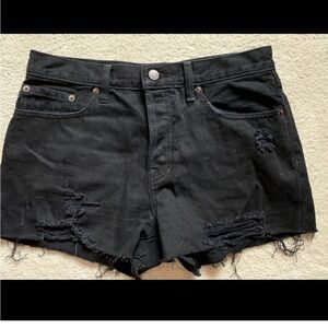 Black Denim Shorts Free People